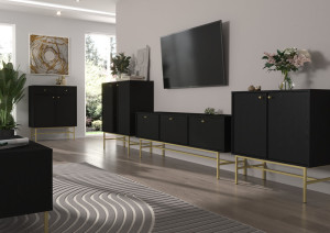 kompaktowa komoda TOKYO czarny grafit