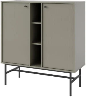 Mała komoda TOKYO 100 cm, do salonu, do przedpokoju, eukaliptus, stelaż