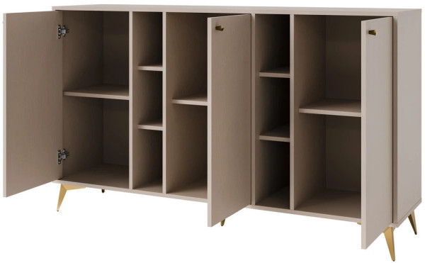 nowoczesna komoda TOKYO 158 cm beż piaskowy nogi rozgwiazda