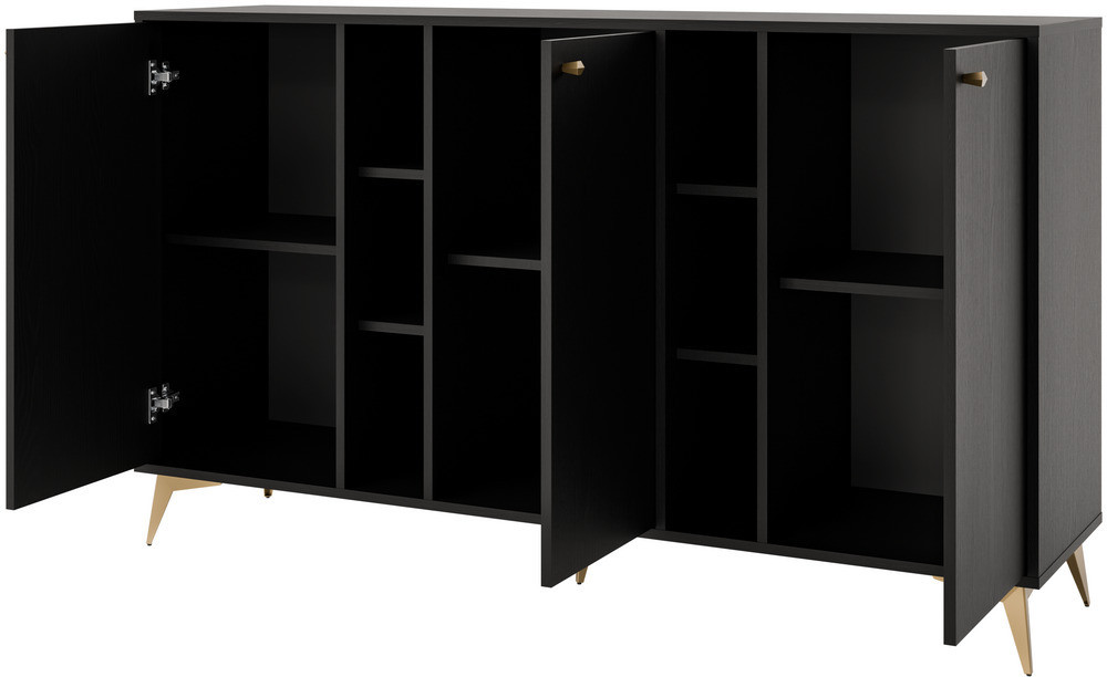 komoda do salonu TOKYO 158 cm czarny grafit