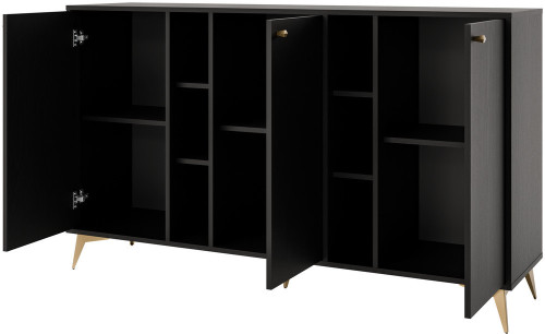 komoda do salonu TOKYO 158 cm czarny grafit