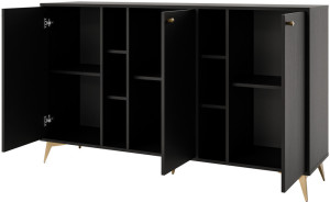 komoda do salonu TOKYO 158 cm czarny grafit