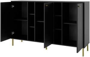 komoda do salonu TOKYO 158 cm czarny grafit