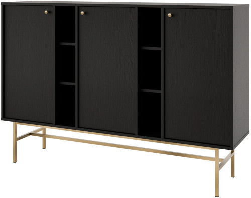 nowoczesna komoda TOKYO 158 cm czarny grafit stelaż