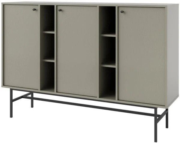 Nowoczesna komoda TOKYO 158 cm, do salonu, do przedpokoju, eukaliptus, stelaż