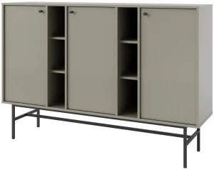 Nowoczesna komoda TOKYO 158 cm, do salonu, do przedpokoju, eukaliptus, stelaż