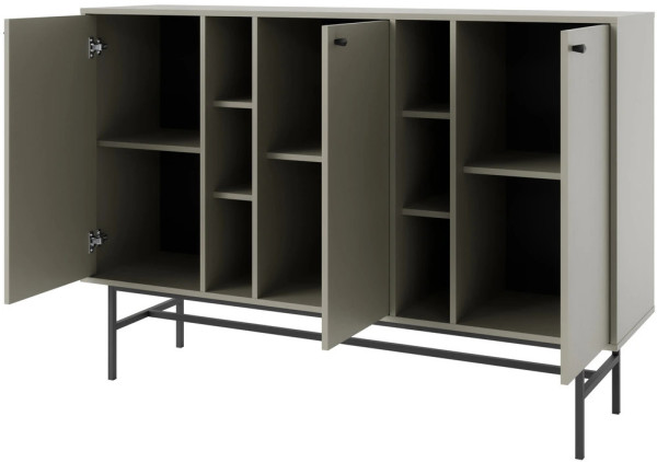 nowoczesna komoda TOKYO 158 cm eukaliptus stelaż