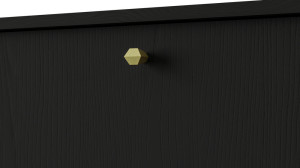 Mała komoda z szufladami w stylu nowoczesnym TOKYO 100 cm, czarny grafit, nogi rozgwiazda | Komody z szufladami Desire Furniture