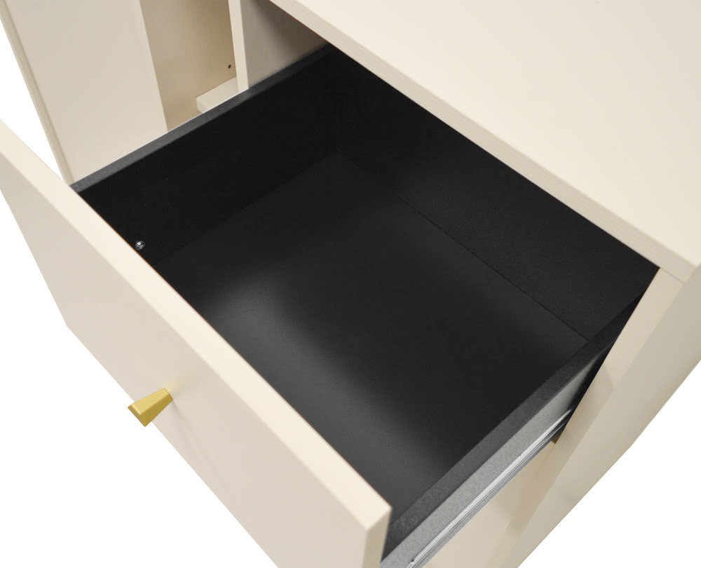 Mała komoda z szufladami w stylu nowoczesnym TOKYO 100 cm, beż piaskowy, stelaż | Komody z szufladami Desire Furniture