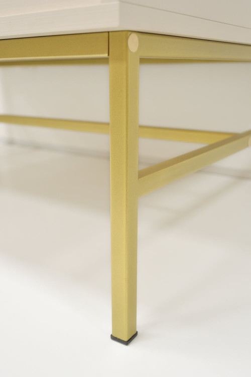 Mała komoda z szufladami w stylu nowoczesnym TOKYO 100 cm, beż piaskowy, stelaż | Komody z szufladami Desire Furniture