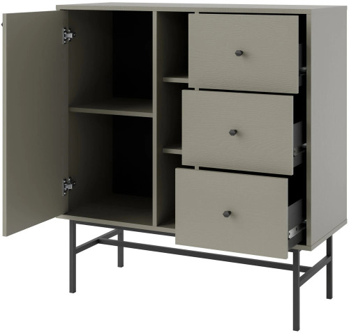 mała komoda z szufladami do salonu TOKYO 100 cm eukaliptus