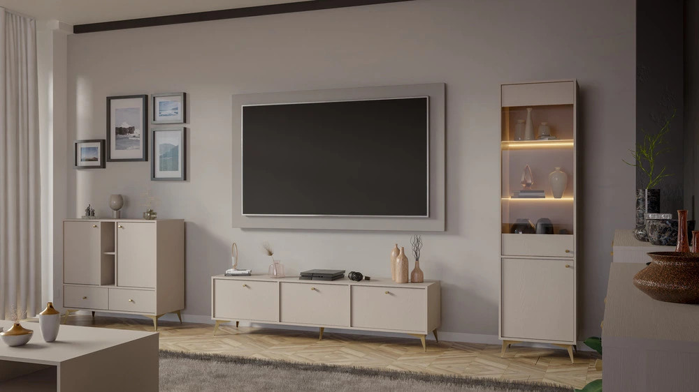 komoda z szufladami TOKYO 100 cm do salonu beż