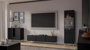 komoda TOKYO 100 cm czarny grafit do salonu