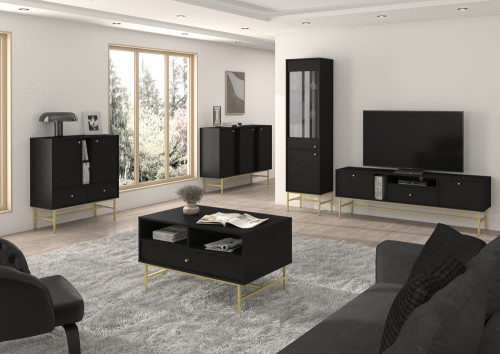 komoda z szufladami TOKYO 100 cm do salonu grafit