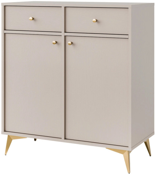 nowoczesna mała komoda TOKYO 84 cm beż piaskowy nogi rozgwiazda