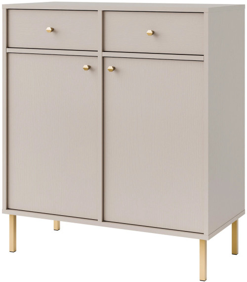 nowoczesna mała komoda TOKYO 84 cm beż piaskowy nogi proste