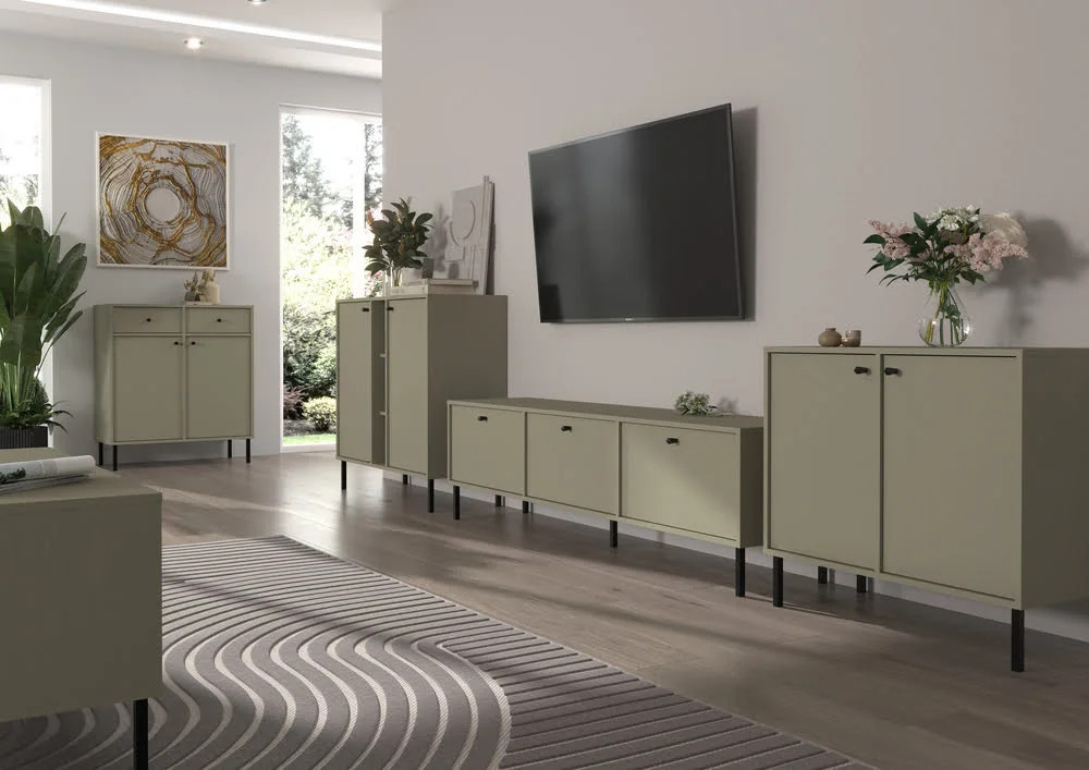 komoda z szufladami i drzwiami TOKYO 84 cm do salonu