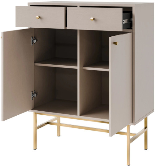 mała komoda TOKYO 84 cm beż na stelażu