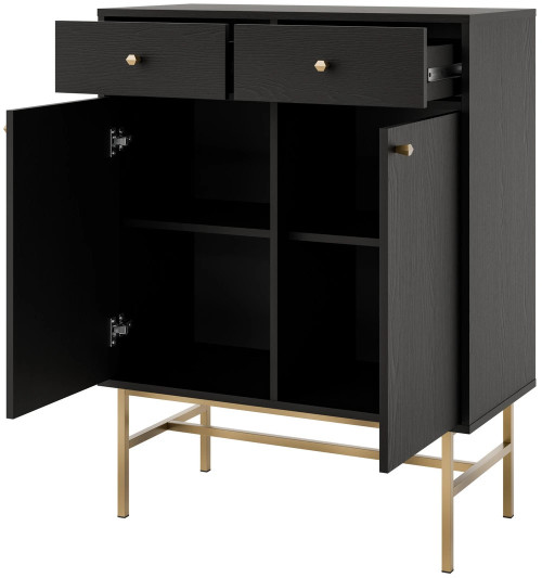 mała komoda TOKYO 84 cm grafit na stelażu