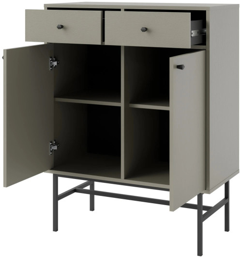 mała komoda TOKYO 84 cm eukaliptus na stelażu