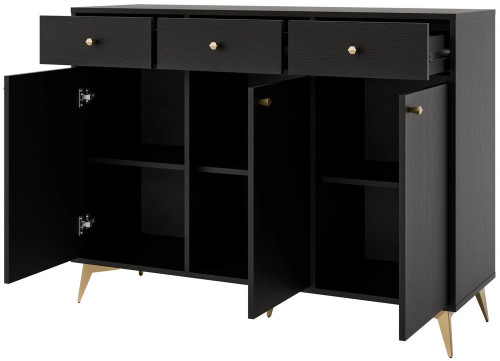 duża komoda TOKYO 124,5 cm grafit do salonu