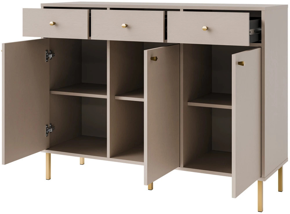 duża komoda TOKYO 124,5 cm beż do salonu