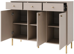 duża komoda TOKYO 124,5 cm beż do salonu