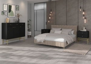 komoda z szufladami TOKYO 124,5 cm do salonu grafit