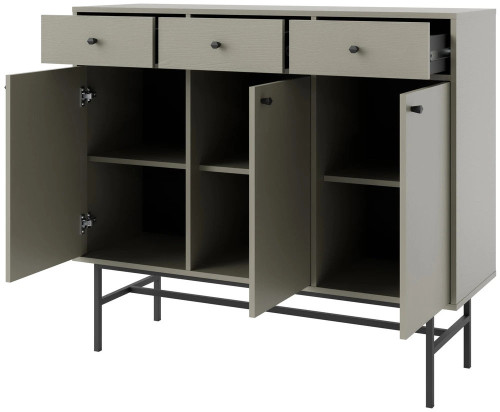 duża komoda TOKYO 124,5 cm eukaliptus na stelażu