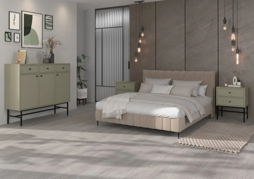 komoda z szufladami TOKYO 124,5 cm do salonu eukaliptus