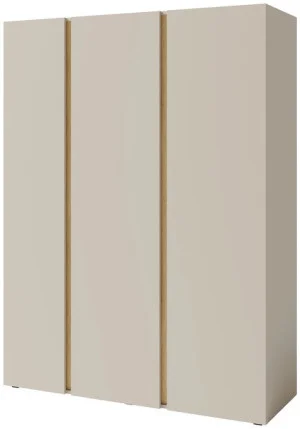 Szafa 3-drzwiowa 145 cm z półkami do sypialni LUCA - beż piaskowy