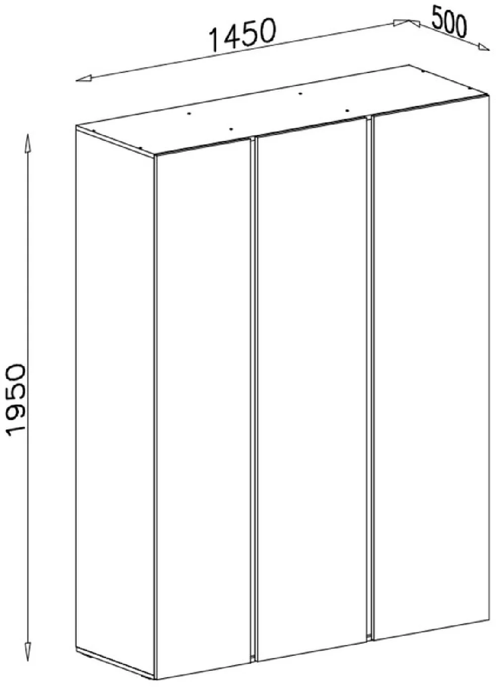 Szafa 3-drzwiowa LUCA 145 cm eukaliptus Szafa 3-drzwiowa LUCA 145 cm eukaliptus