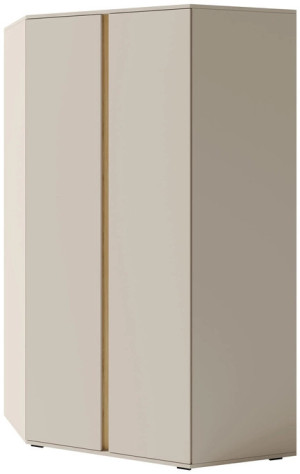 Szafa narożna do sypialni i garderoby 95 cm LUCA - nowoczesna, beż piaskowy