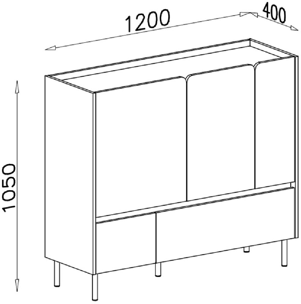 Komoda z szufladami LUCA 120 cm beż piaskowy