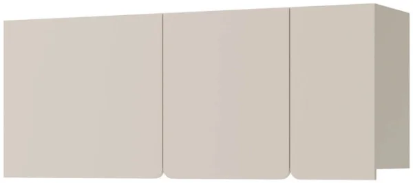 Szafka wisząca do salonu i przedpokoju 120 cm LUCA – nowoczesna, matowa, beż piaskowy