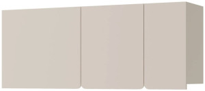 Szafka wisząca do salonu i przedpokoju 120 cm LUCA – nowoczesna, matowa, beż piaskowy