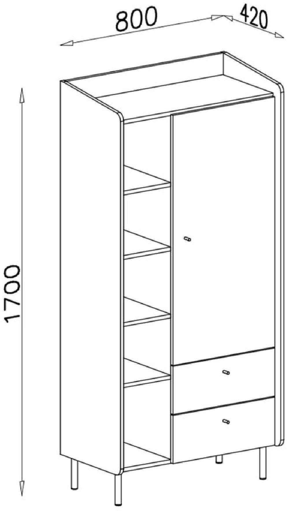 Regał do salonu i sypialni