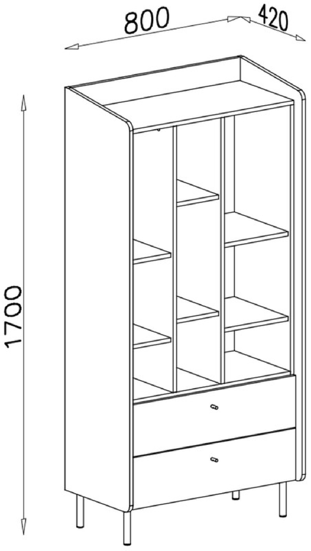 nowoczesny regał do przechowywania Alessio