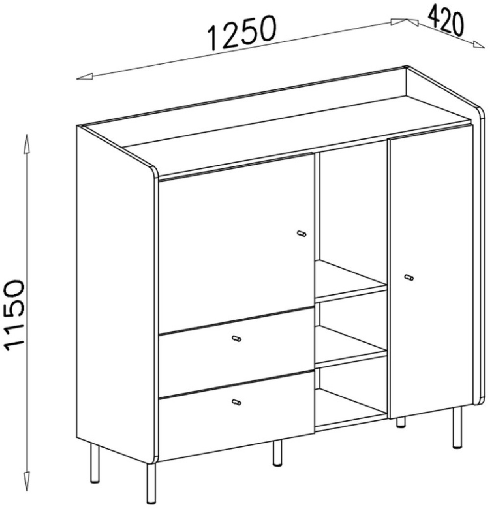 Nowoczesna komoda z szufladami