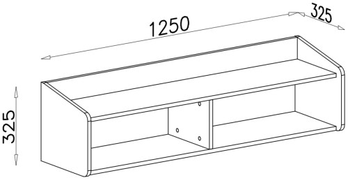 półka na dekoracje i książki Alessio