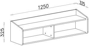 półka na dekoracje i książki Alessio