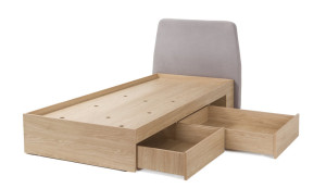 łóżko Alessio z szufladami dąb olejowany