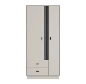 Dwudrzwiowa szafa do salonu 90 cm ALLMO – nowoczesna, kaszmir