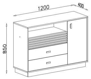meble systemowe ALLMO Komoda z szufladami