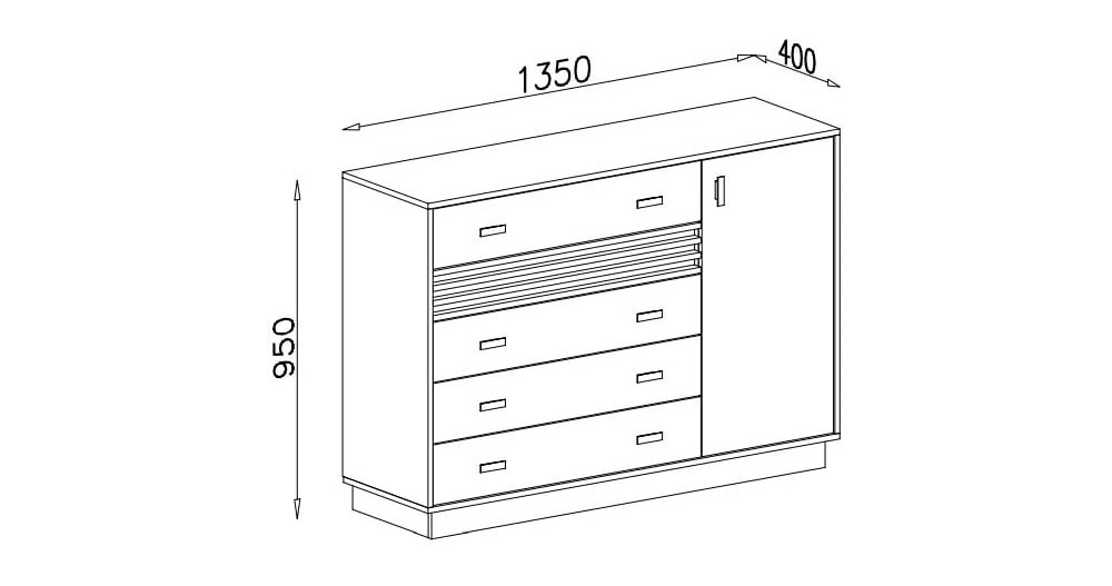kolekcja ALLMO komody Komoda z szufladami