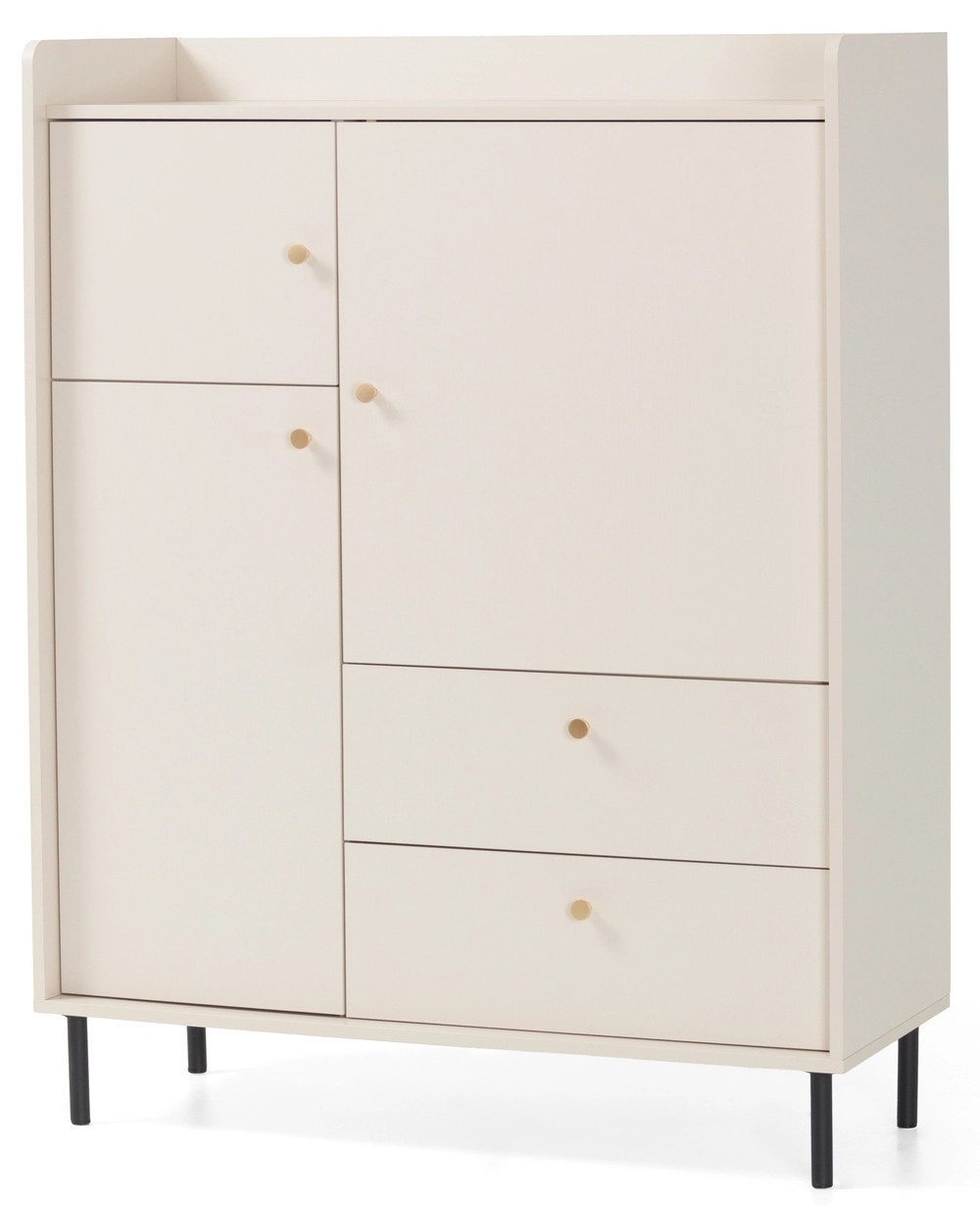 komoda z półkami i szufladami