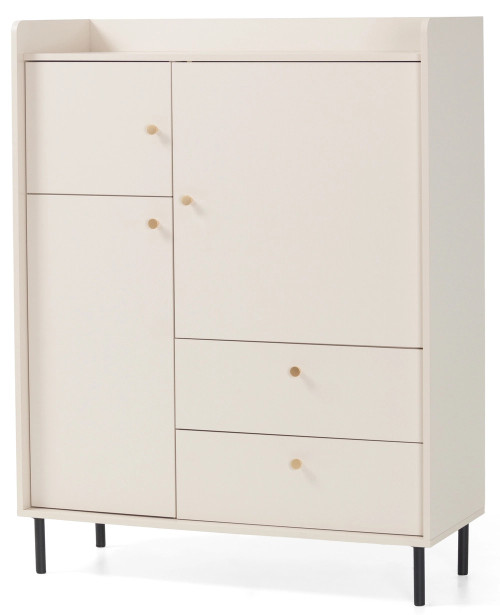 komoda z półkami i szufladami