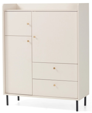 komoda z półkami i szufladami