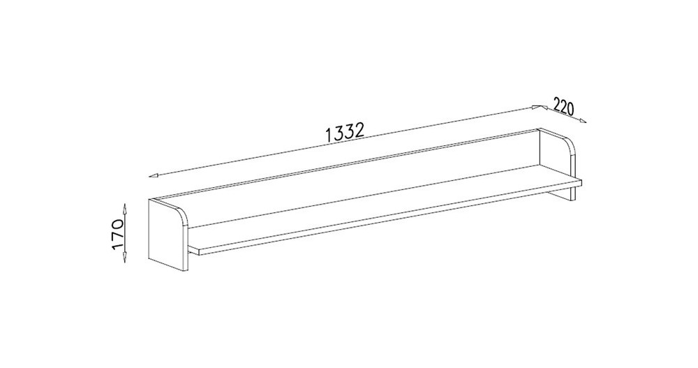 nowoczesna półka ścienna