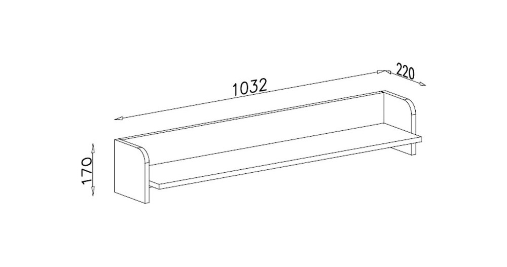 półka wisząca na dekoracje